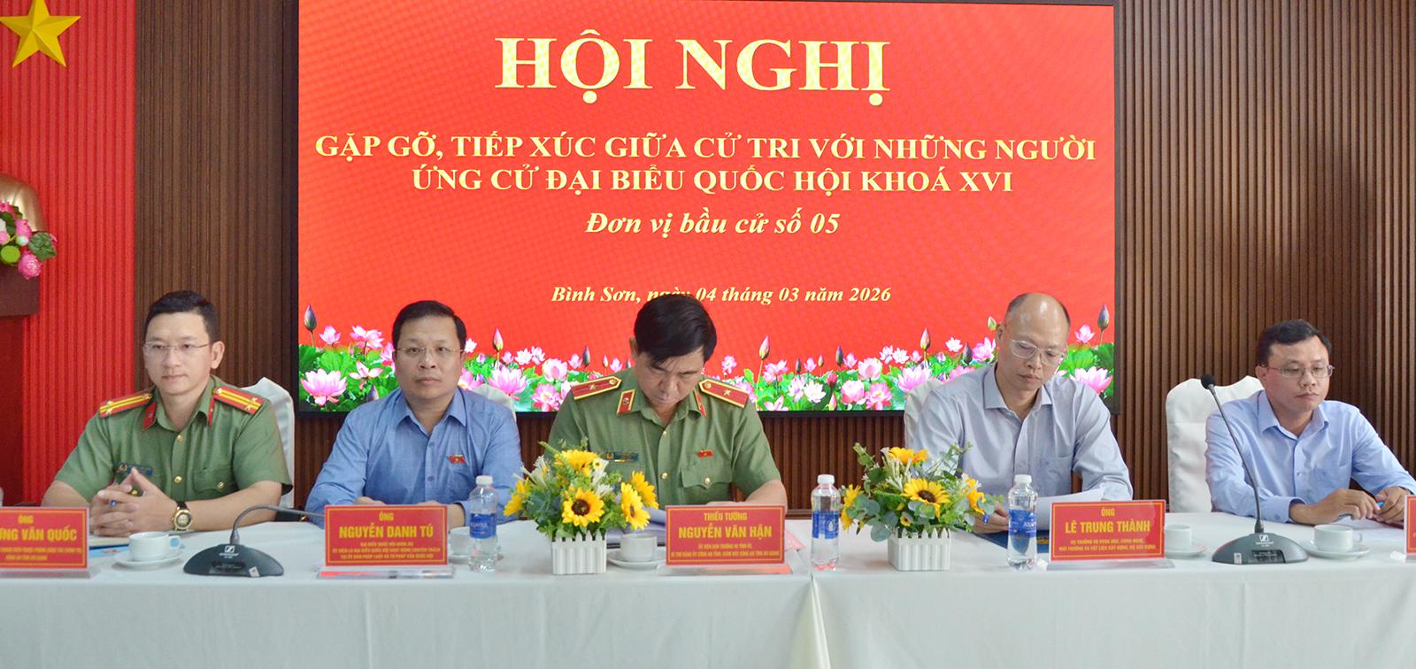 Ứng cử viên đại biểu Quốc hội tiếp xúc cử tri xã Bình Giang, Bình Sơn, Hòn Đất, Sơn Kiên