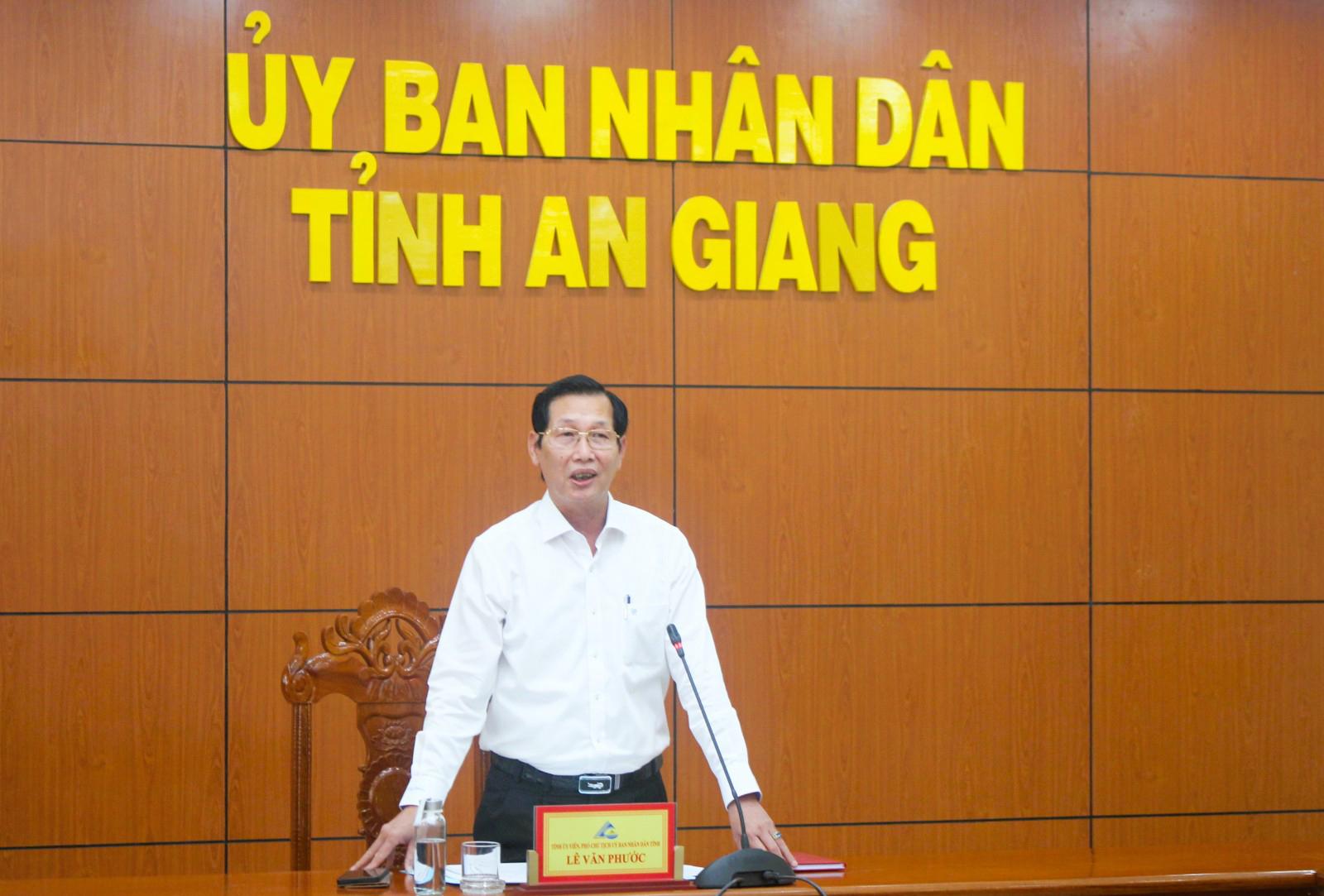 Phó Chủ tịch UBND tỉnh An Giang Lê Văn Phước làm việc với 10 xã, phường