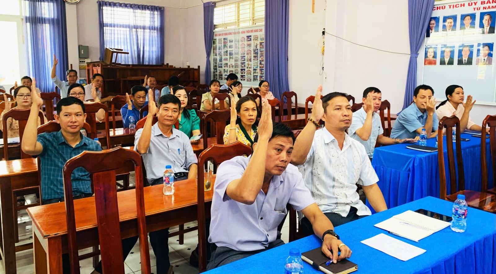 Lấy ý kiến cử tri đối với người được giới thiệu ứng cử đại biểu HĐND tỉnh An Giang và xã Cù Lao Giêng