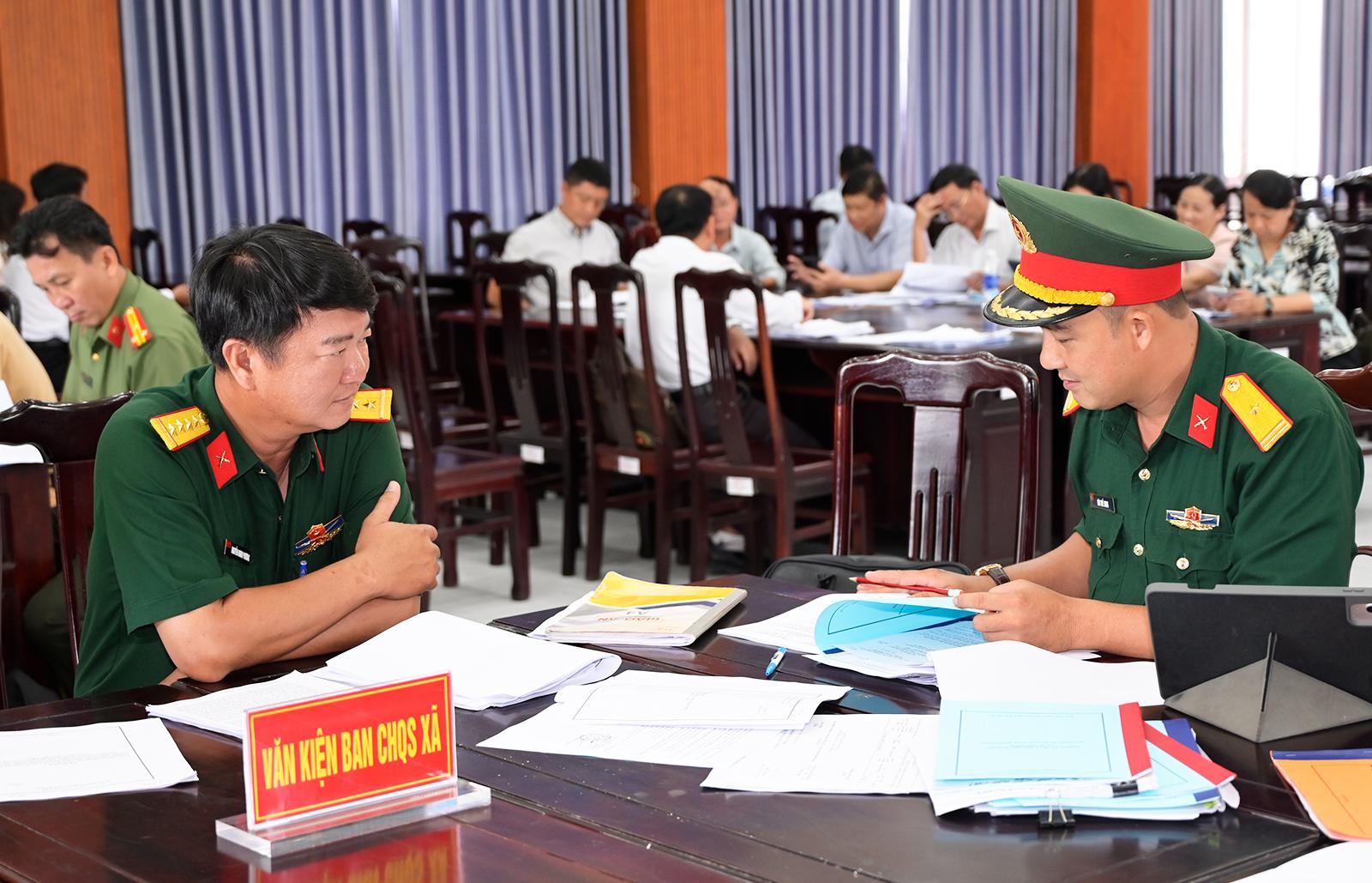 Kiểm tra công tác chuẩn bị diễn tập tác chiến xã Tân Hiệp trong khu vực phòng thủ năm 2026