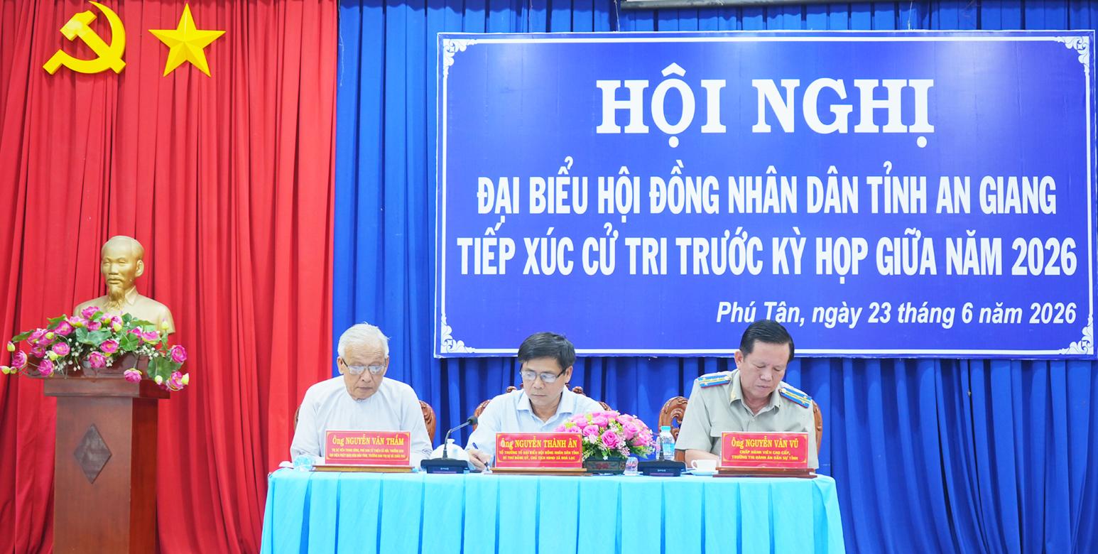 Đại biểu HĐND tỉnh An Giang tiếp xúc cử tri xã Phú Tân