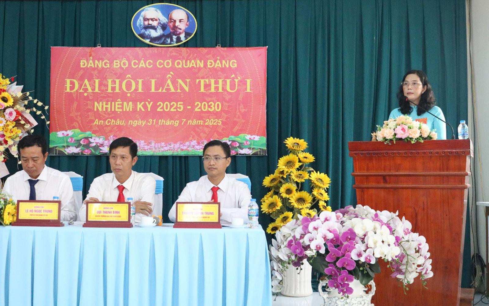 Đại hội Đảng bộ các Cơ quan Đảng xã An Châu, nhiệm kỳ 2025 - 2030