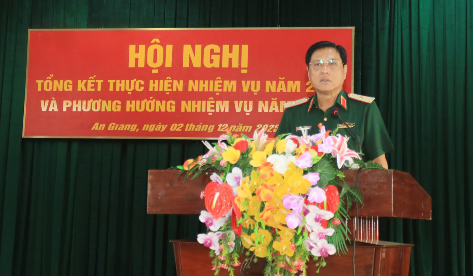 Lữ đoàn 962 thực hiện tốt nhiệm vụ năm 2025 Thiếu tướng Huỳnh Văn Ngon, Phó Chính ủy Quân khu 9 phát biểu chỉ đạo