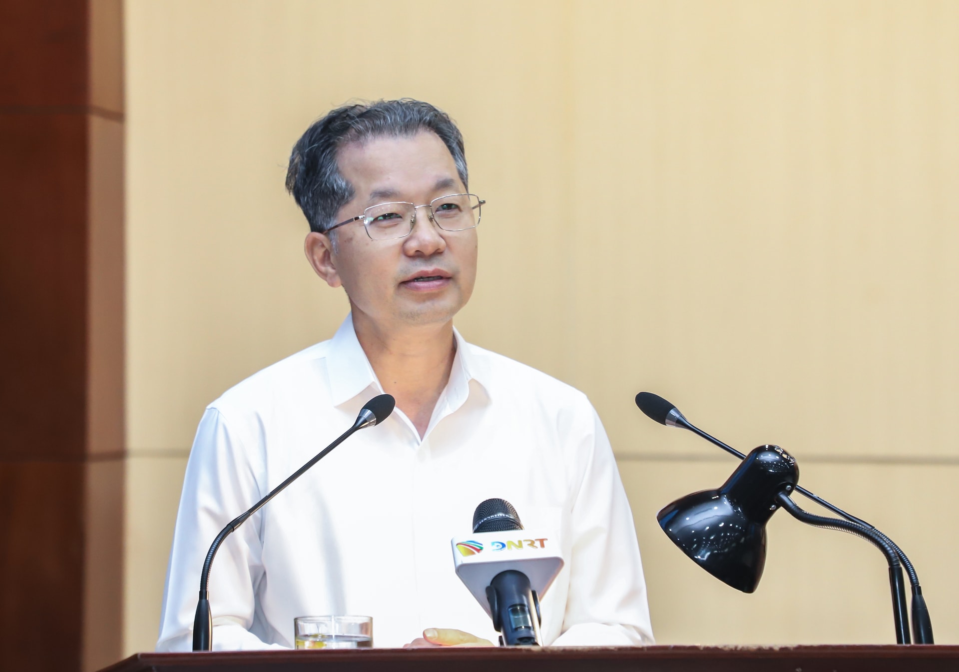 Bí thư Thành ủy Nguyễn Văn Quảng phát biểu kết luận. Ảnh: NGỌC