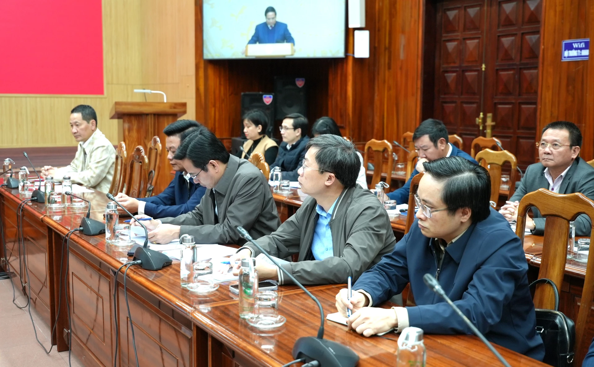 C&aacute;c đại biểu dự hội nghị tại điểm cầu Quảng Trị - Ảnh: Trung Đức