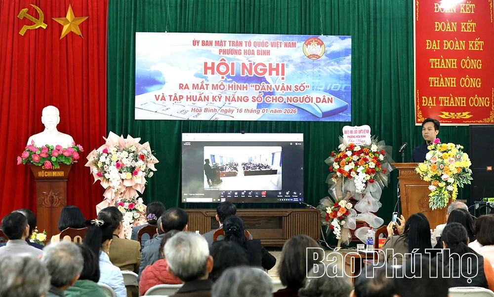 Ra mắt m&ocirc; h&igrave;nh điểm D&acirc;n vận số tại khu d&acirc;n cư phường Ho&agrave; B&igrave;nh