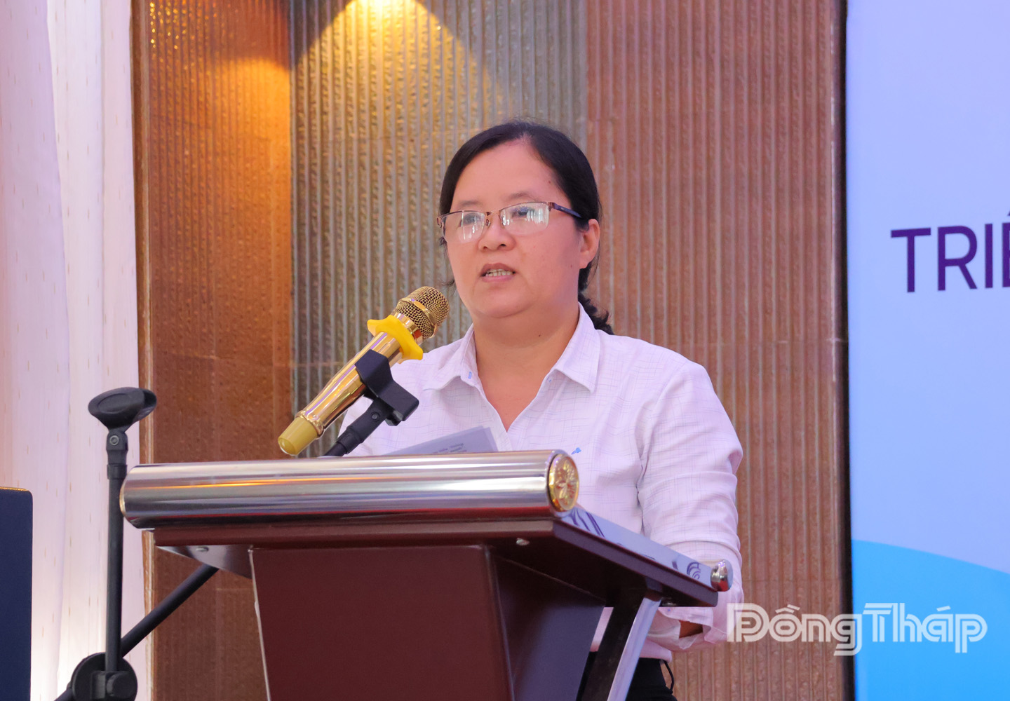 Bà Đoàn Thị Ngọc Minh, Phó Chủ tịch Liên minh HTX tỉnh Đồng Tháp.