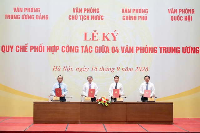 Bốn Văn phòng Trung ương ký Quy chế phối hợp công tác- Ảnh 3. Bốn Văn phòng Trung ương ký Quy chế phối hợp công tác- Ảnh 3.