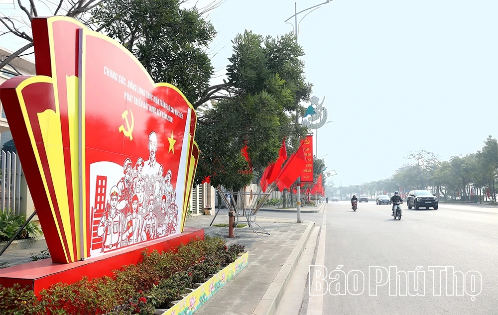 Rực rỡ cờ hoa ch&agrave;o mừng Đại hội đại biểu to&agrave;n quốc lần thứ XIV của Đảng