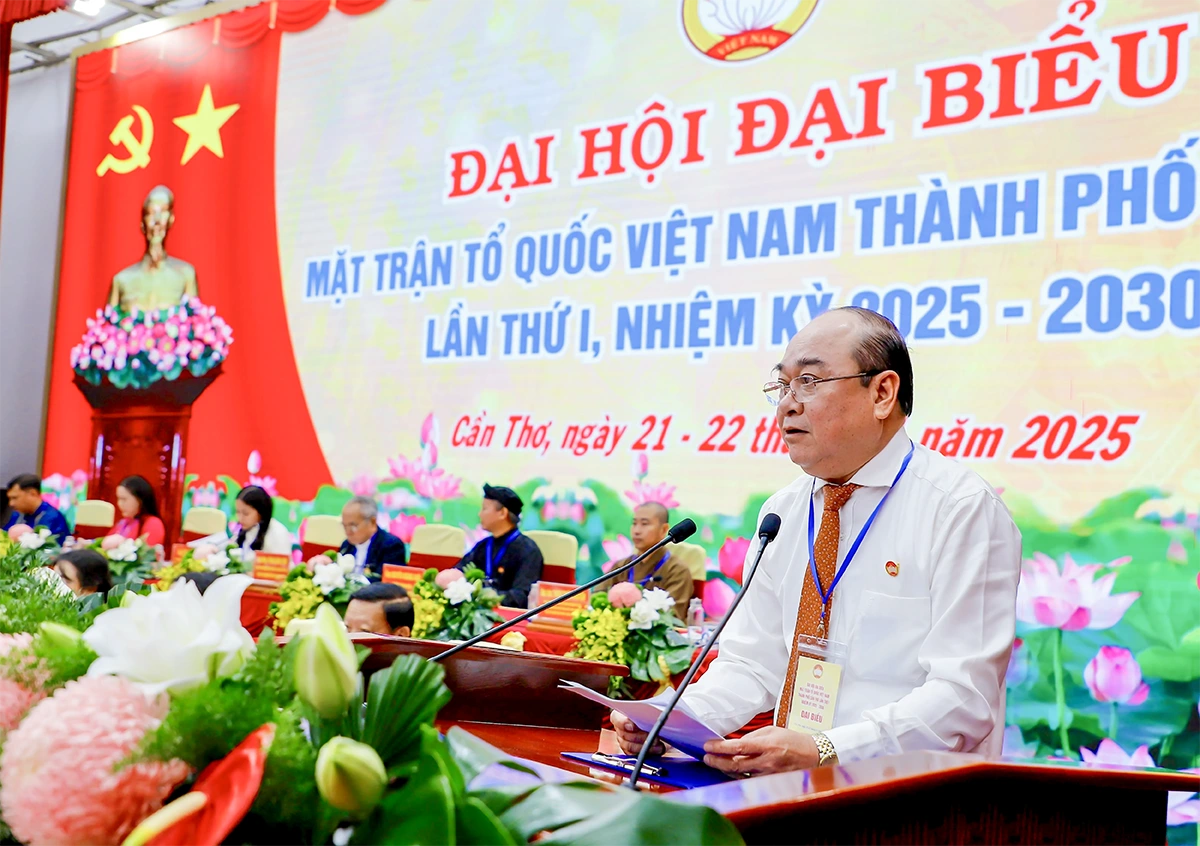 Phiên làm việc thứ nhất Đại hội đại biểu MTTQVN TP Cần Thơ nhiệm kỳ 2025-2030