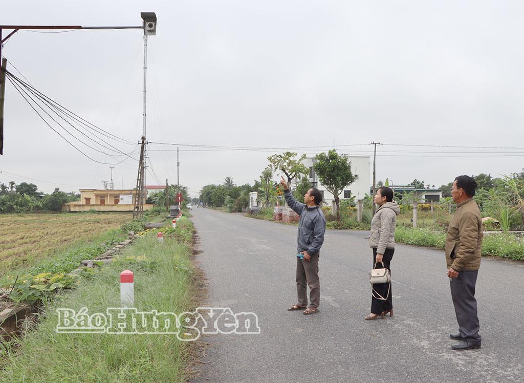 Camera được lắp tại các tuyến đường chính trong thôn An Cơ Nam.