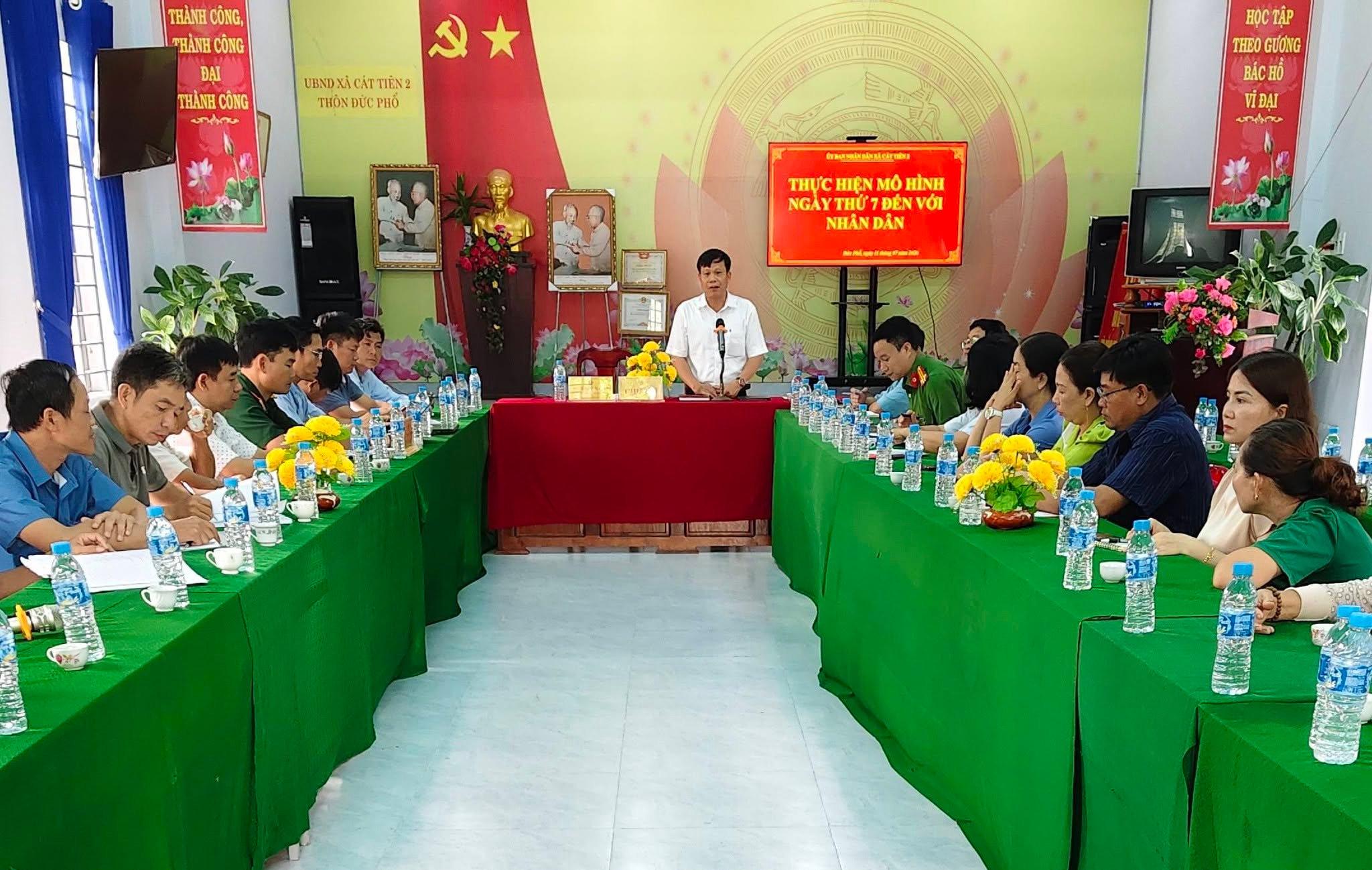 Xã Cát Tiên 2 tổ chức chương trình Ngày thứ Bảy đến với Nhân dân, đây là nhịp cầu gần gũi với từng người dân ở cơ sở
