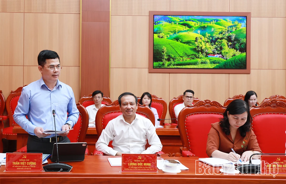 Đoàn kiểm tra, giám sát số 15 của Bộ Chính trị làm việc tại Phú Thọ