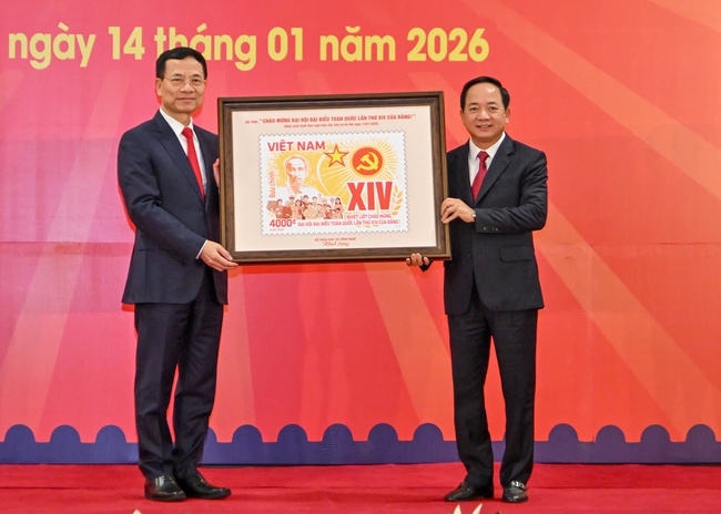 Ph&aacute;t h&agrave;nh đặc biệt bộ tem bưu ch&iacute;nh ch&agrave;o mừng Đại hội XIV của Đảng - Ảnh 2.