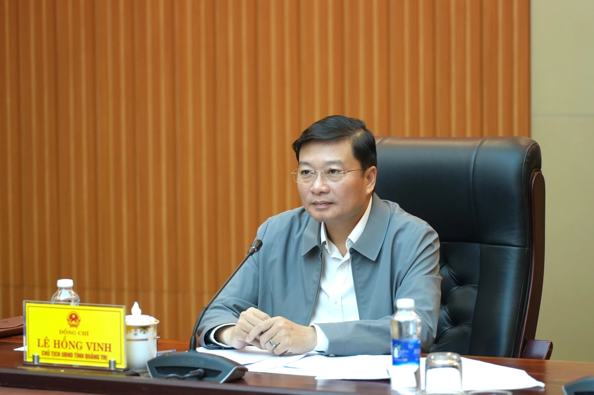 Đồng chí Lê Hồng Vinh, Chủ tịch UBND tỉnh chủ trì phiên tiếp công dân - Ảnh: Trung Đức