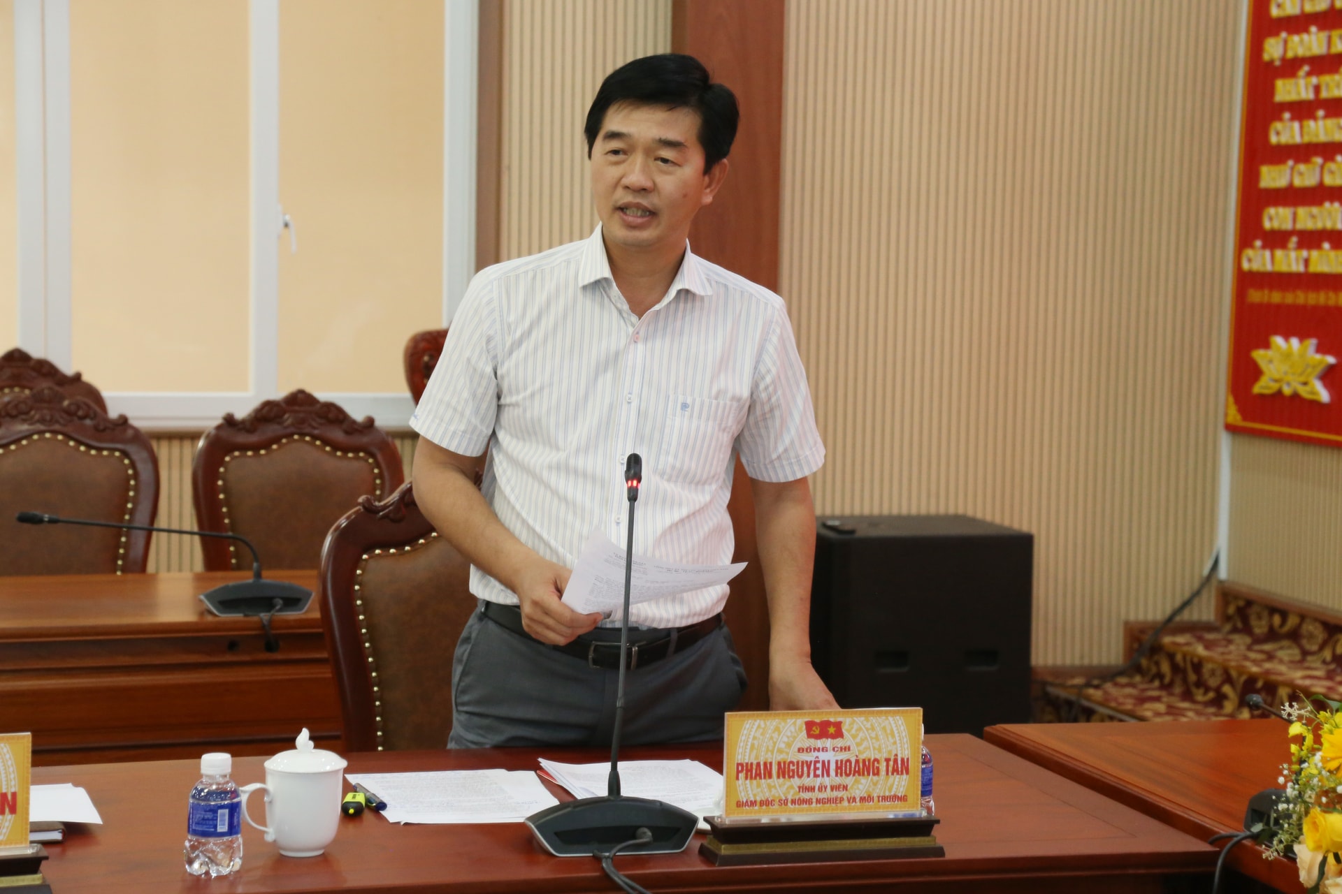 &Ocirc;ng Phan Nguyễn Ho&agrave;ng T&acirc;n, Gi&aacute;m đốc Sở N&ocirc;ng nghiệp - M&ocirc;i trường đề nghị địa phương sớm ban h&agrave;nh quy hoạch chung của x&atilde;