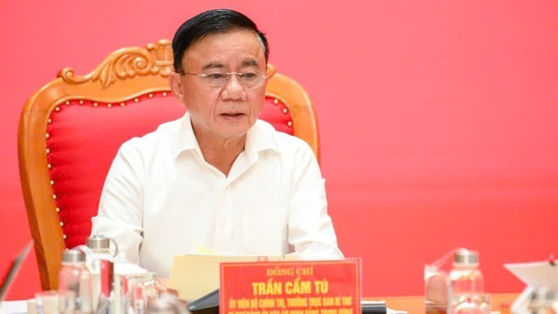 Đồng ch&iacute; Trần Cẩm T&uacute;, Ủy vi&ecirc;n Bộ Ch&iacute;nh trị, Thường trực Ban B&iacute; thư. (Ảnh: ĐĂNG KHOA)