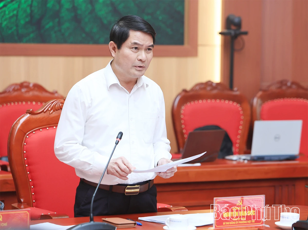 Đoàn kiểm tra, giám sát số 15 của Bộ Chính trị làm việc tại Phú Thọ