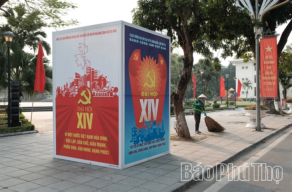Rực rỡ cờ hoa ch&agrave;o mừng Đại hội đại biểu to&agrave;n quốc lần thứ XIV của Đảng