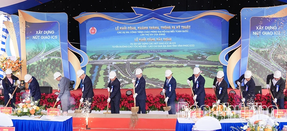 Khởi công Dự án xây dựng các nút giao IC2 và IC5 tuyến đường cao tốc Nội Bài - Lào Cai