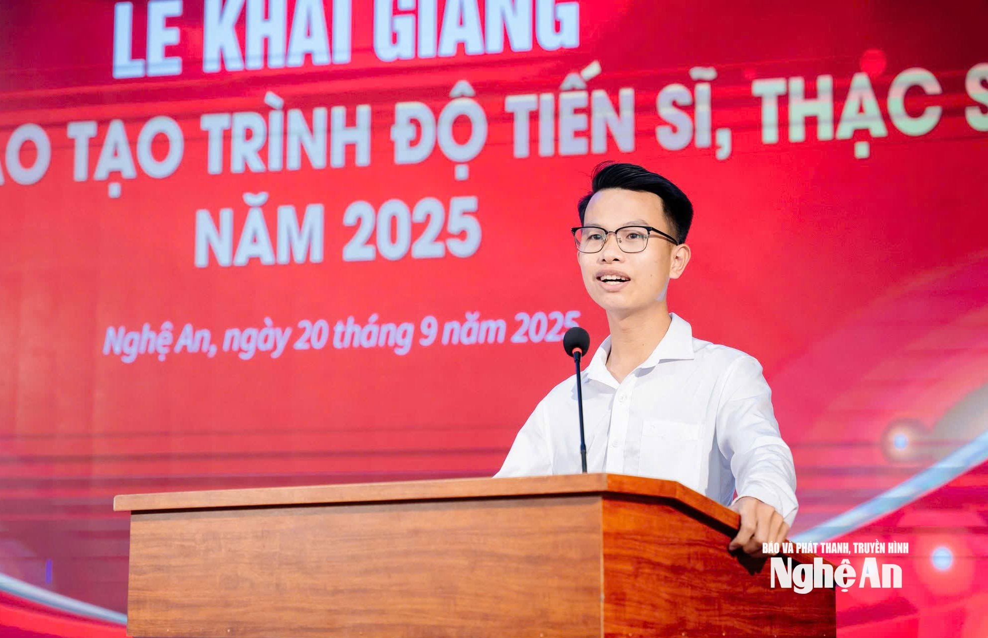 Nguyễn Thành Lộc - Chủ tịch Hội Sinh viên Trường Đại học Vinh. Ảnh: TL