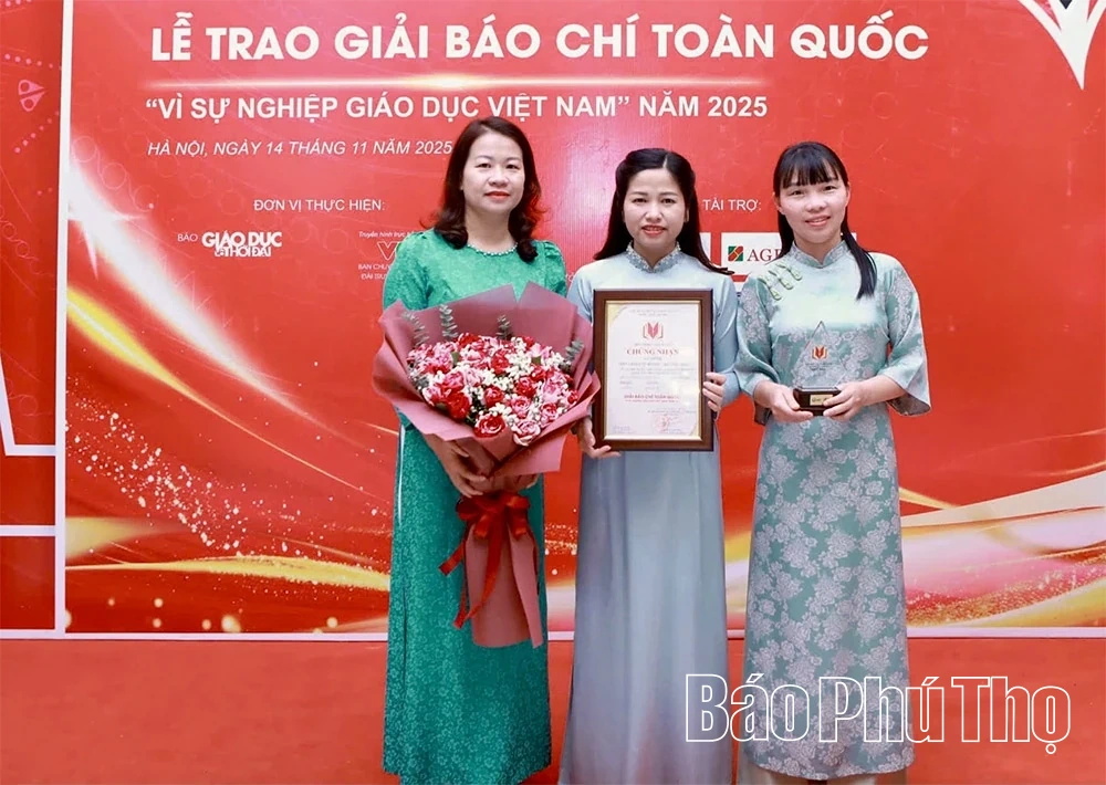 Báo và PT-TH Phú Thọ đoạt giải Nhì Giải Báo chí toàn quốc “Vì sự nghiệp Giáo dục Việt Nam” năm 2025
