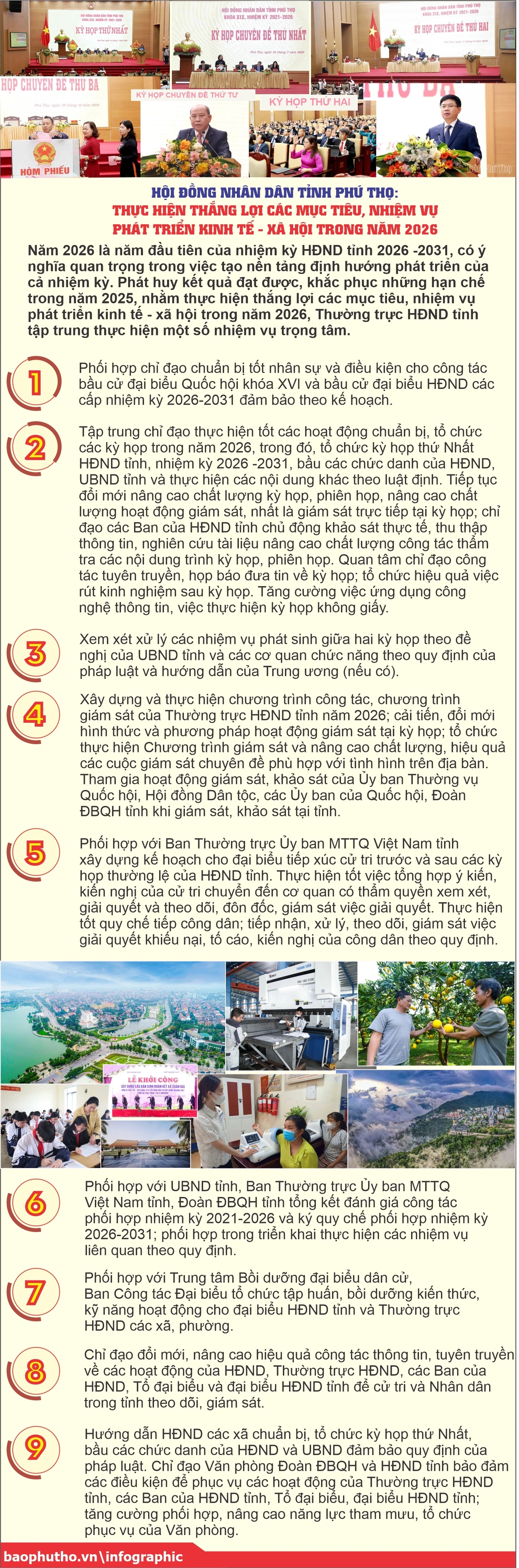 Hội đồng nh&acirc;n d&acirc;n tỉnh Ph&uacute; Thọ: Thực hiện thắng lợi c&aacute;c mục ti&ecirc;u, nhiệm vụ ph&aacute;t triển kinh tế - x&atilde; hội trong năm 2026