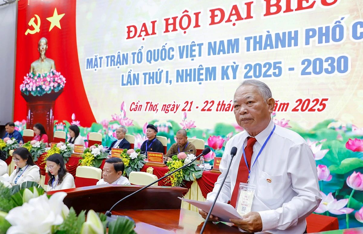 Phiên làm việc thứ nhất Đại hội đại biểu MTTQVN TP Cần Thơ nhiệm kỳ 2025-2030