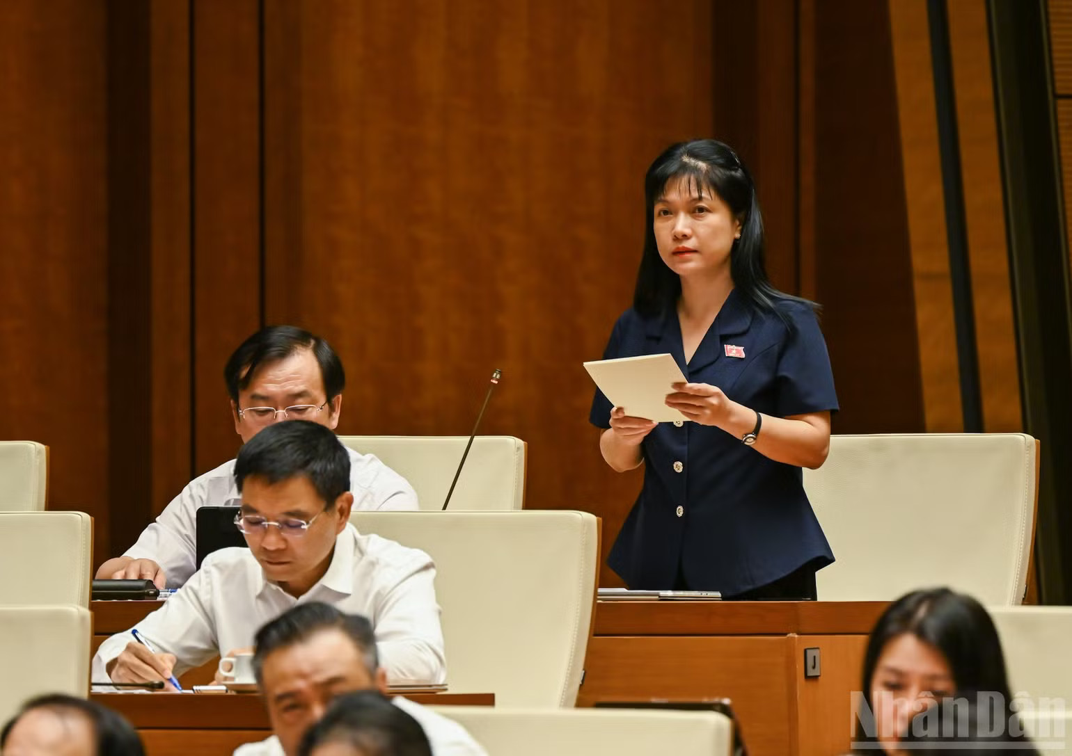 Đại biểu Quốc hội Tạ Thị Yên (Đoàn Điện Biên). (Ảnh: DUY LINH) ndo_br_ta-thi-yen-dien-bien.jpg