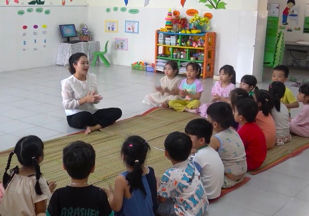 Các cơ sở giáo dục mầm non tại TP.Hội An chú trọng thực hiện lấy trẻ làm trung tâm. Ảnh: PHAN SƠN