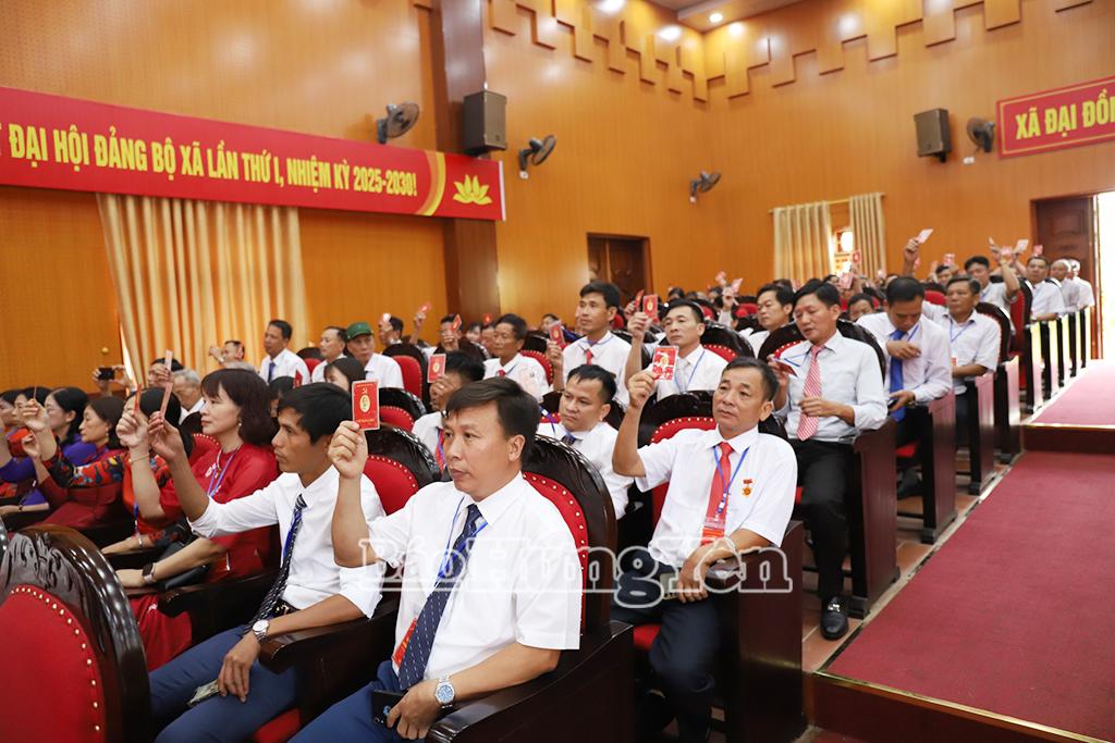 Biểu quyết thông qua nghị quyết đại hội