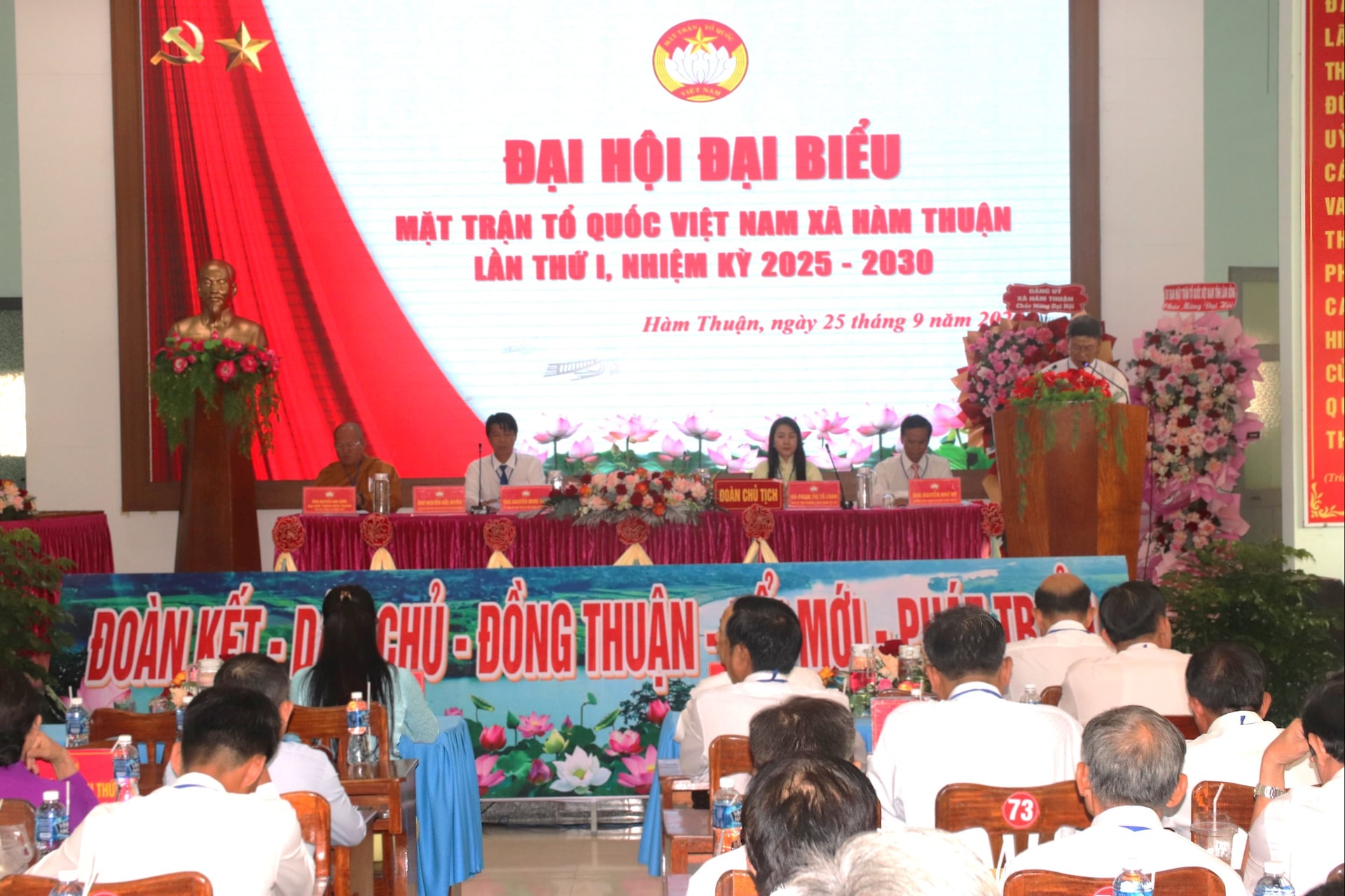 Quang cảnh Đại hội MTTQ Việt Nam xã Hàm Thuận