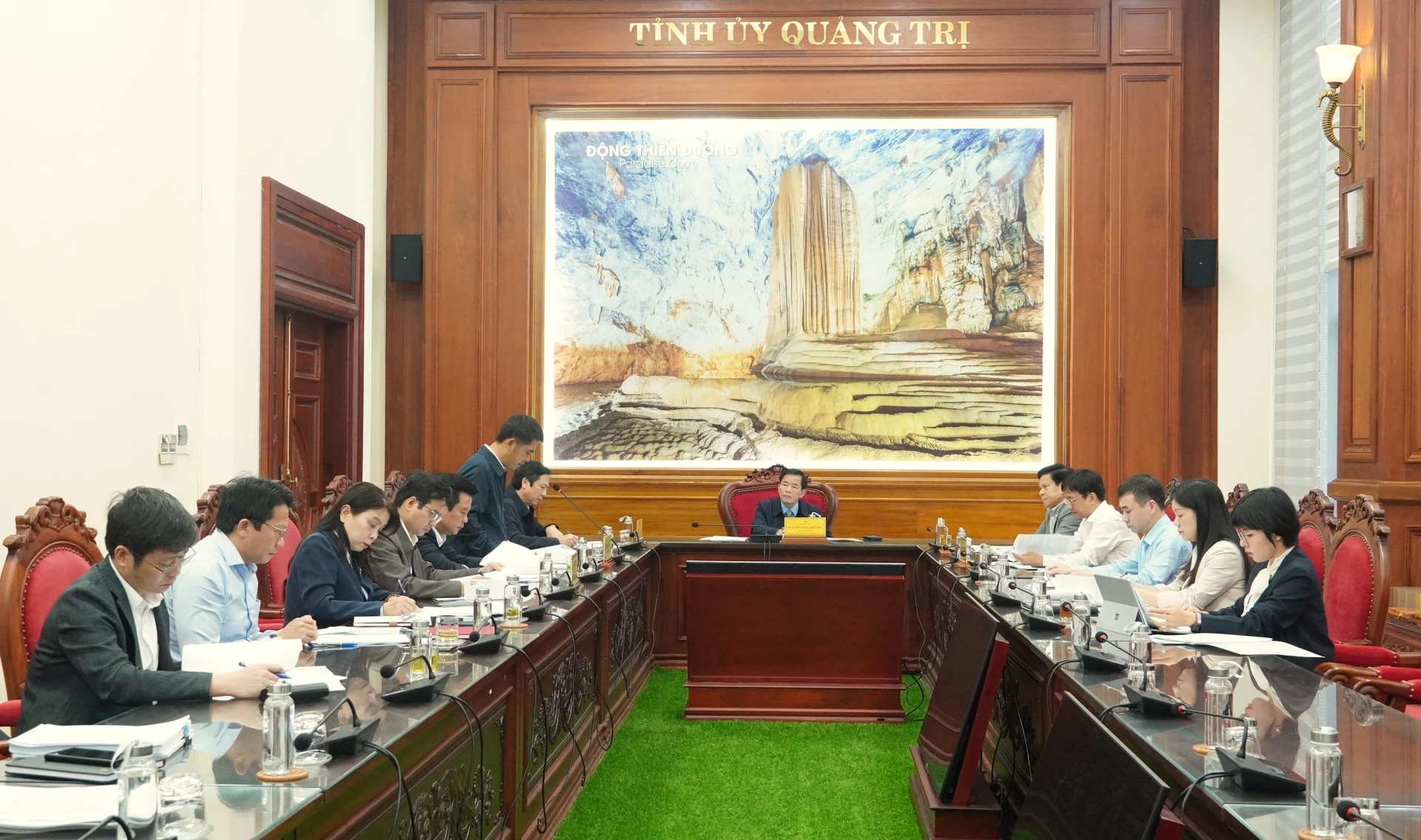 Quang cảnh buổi l&agrave;m việc - Ảnh: QV