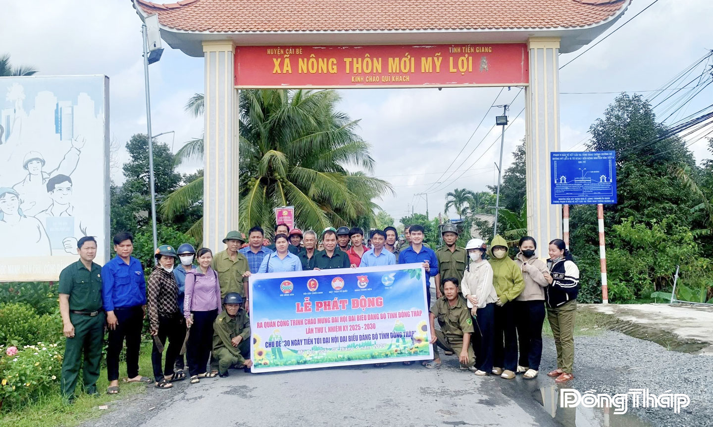 Ủy ban MTTQ Việt Nam xã Mỹ Lợi tổ chức hoạt động hưởng ứng Lễ phát động thi đua cao điểm 30 ngày tiến tới Đại hội Đảng bộ Tỉnh