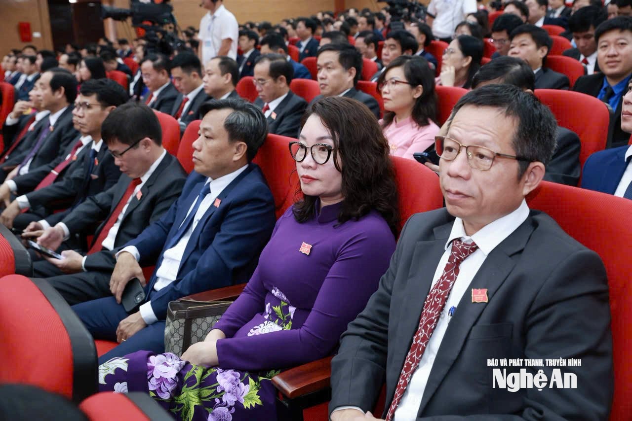 Các đại biểu tham dự Đại hội đại biểu Đảng bộ tỉnh Nghệ An lần thứ XX, nhiệm kỳ 2025-2030. Ảnh: Hữu Hoang