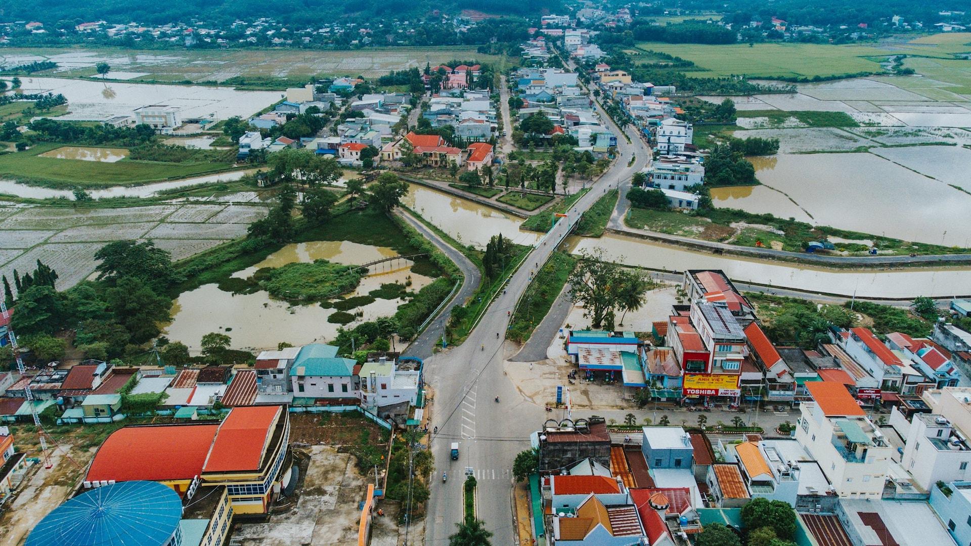 Xã Tánh Linh nhìn từ trên cao
