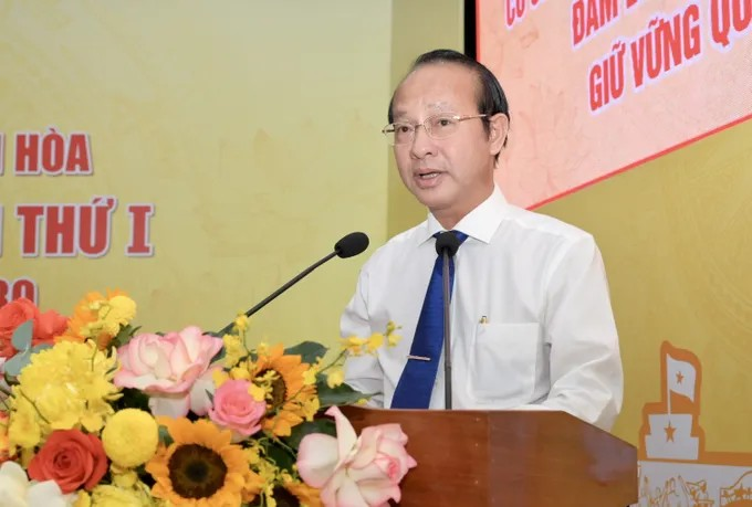 Đồng chí Võ Văn Dũng phát biểu chỉ đạo. (Ảnh: SGGP)