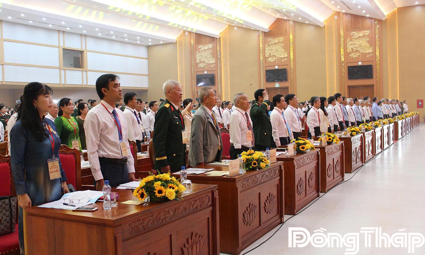 Nghi thức chào cờ tại Đại hội