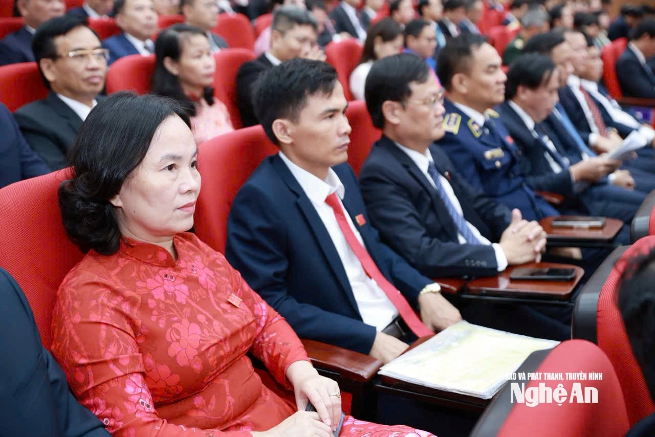 Các đại biểu dự Đại hội đại biểu Đảng bộ tỉnh Nghệ An lần thứ XX, nhiệm kỳ 2025-2030. Ảnh: Hữu Hoàng