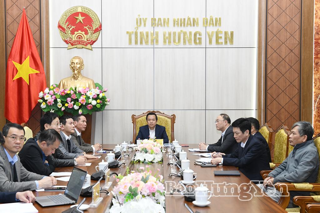 Các đại biểu dự hội nghị tại điểm cầu tỉnh Hưng Yên.