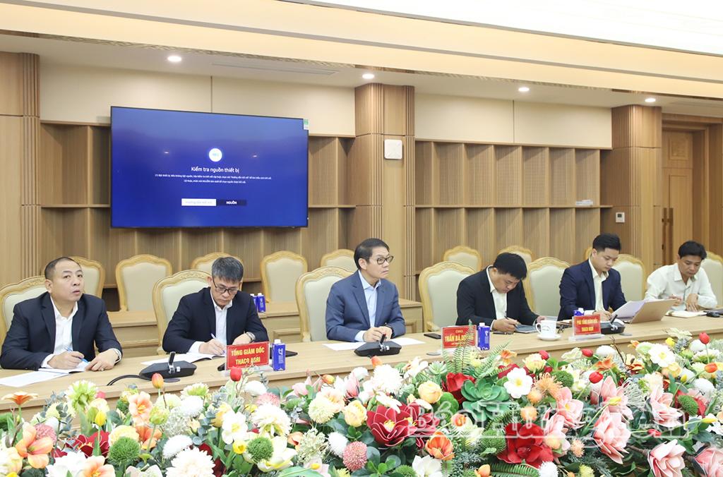 Đại diện Tập đoàn Thaco phát biểu tại buổi làm việc.