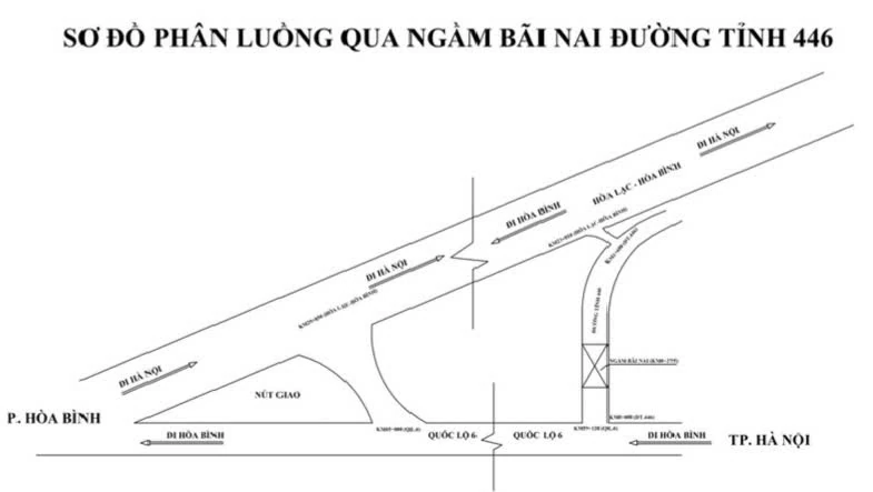 Ph&acirc;n luồng, tổ chức giao th&ocirc;ng qua ngầm B&atilde;i Nai thuộc phường Kỳ Sơn