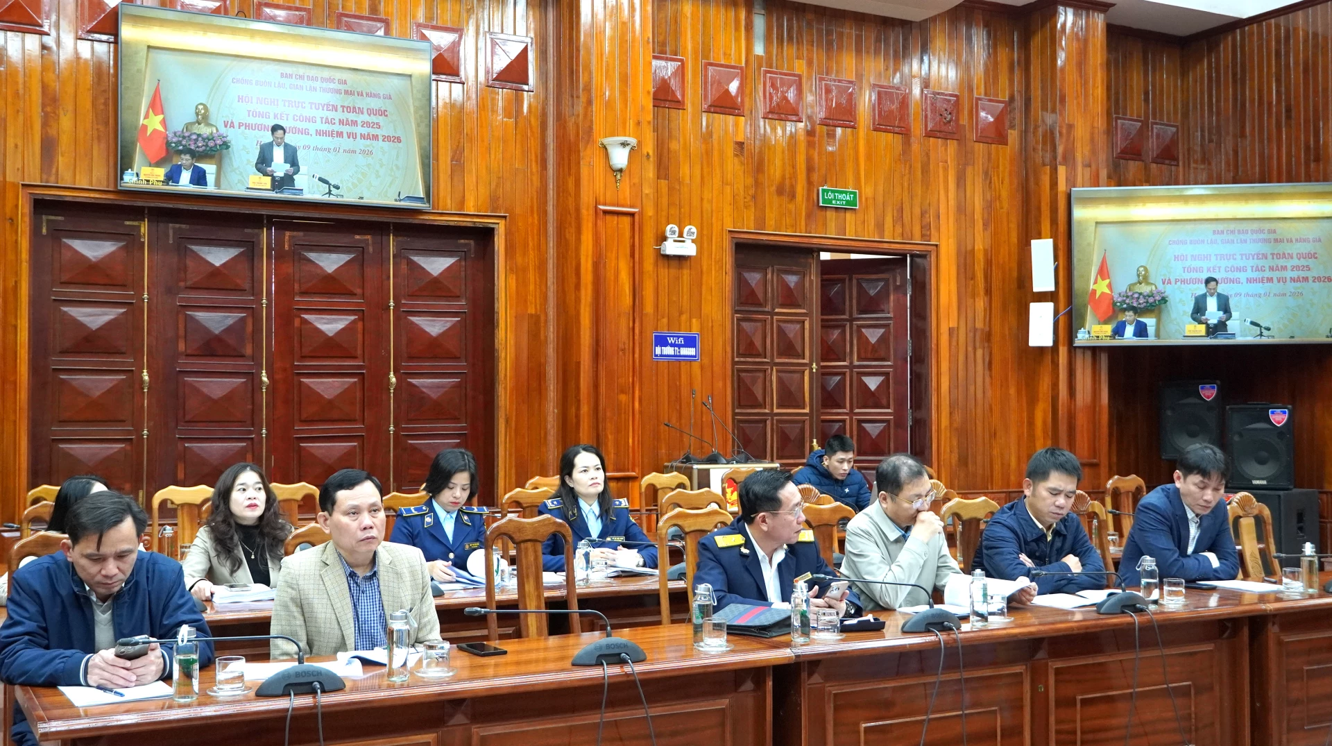 C&aacute;c đại biểu tham dự tại điểm cầu tỉnh Quảng Trị. Ảnh: H.Tr.