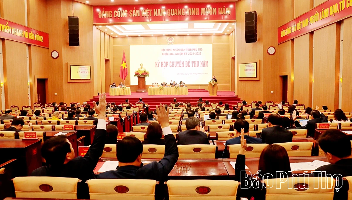 Kỳ họp chuy&ecirc;n đề thứ năm, HĐND tỉnh kh&oacute;a XIX, nhiệm kỳ 2021 - 2026