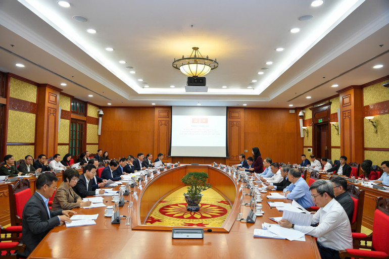 Quang cảnh cuộc họp. (Ảnh: THẾ ĐẠI)  