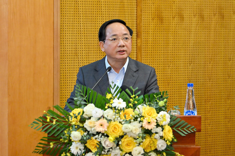 Đồng chí Trịnh Văn Quyết đề nghị cơ quan chức năng, Văn phòng Ban Chỉ đạo 35 Trung ương bổ sung nhiệm vụ, giải pháp vào chương trình hành động năm 2026. (Ảnh: THỦY NGUYÊN) dc-tvq.jpg