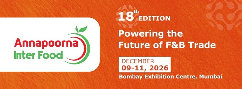 Hội chợ thực phẩm Annapoorna Inter Food 2026 sẽ được tổ chức từ ngày 9 - 11/12/2026, tại Trung tâm triển lãm Bombay, Mumbai, Ấn Độ.