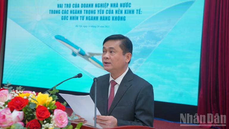 Đồng chí Thái Thanh Quý, Ủy viên Trung ương Đảng, Phó Trưởng ban Thường trực Ban Chính sách, chiến lược Trung ương phát biểu tại hội thảo. ndo_br_anh-6.jpg