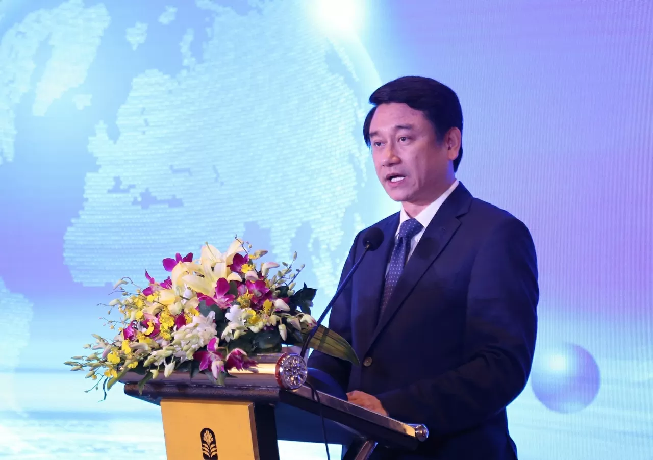 Thứ trưởng Lê Anh Tuấn, mục đích của việc tổ chức Hội thảo quốc tế ngày hôm nay để được trao đổi và lắng nghe ý kiến các nhà khoa học, các tập đoàn công nghệ, trường đại học, viện nghiên cứu, đại diện của các cơ quan chính phủ đến từ các trung tâm phát triển khoa học, công nghệ hàng đầu thế giới. (Ảnh: Thành Long)