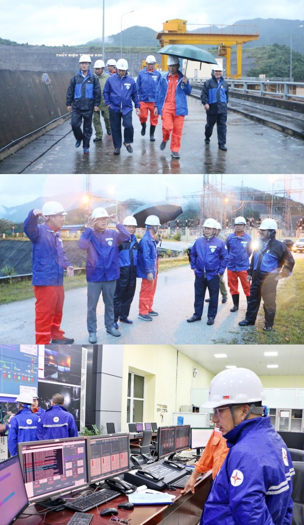 doàn công tác kiểm tra Thủy điện Trung Sơn